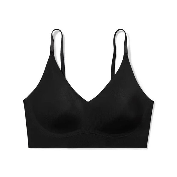True & Co True Body Lift Full Cup Triangle Bra Bralette Black XS - Picture 1 of 5